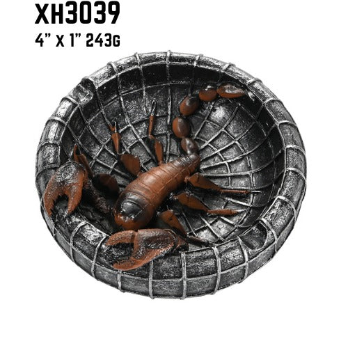 Scorpion Web Poly Stone Ashtray XH3039