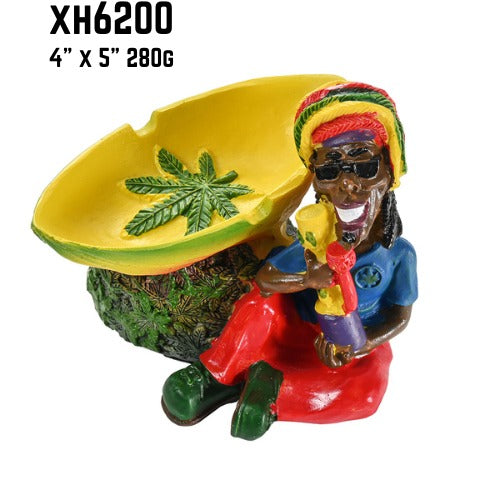 Rasta Vibe Poly Stone Ashtray XH6200