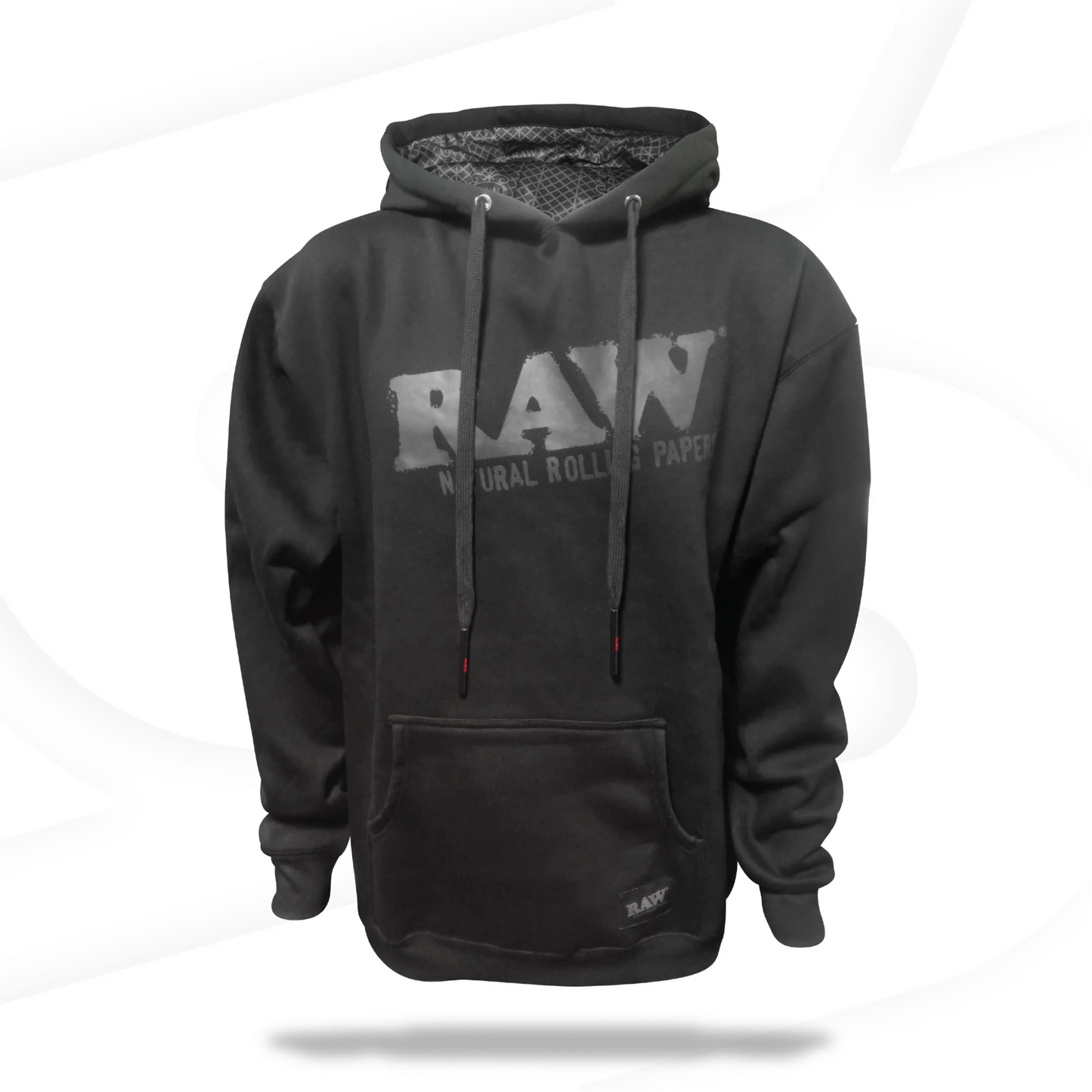 RAW HOODIE BLACK ON BLACK